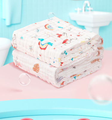 Combed Cotton Multilayer Crinkle Gauze Blanket Soft Gauze Fabric