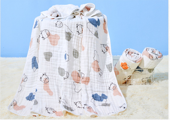 Star Pattern 53 inch 6 Layer Gauze Fabric Children Cover Blanket