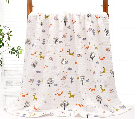 Comfortable Vivid Design Colored  Soft Gauze Fabric 150gsm Non Irritating
