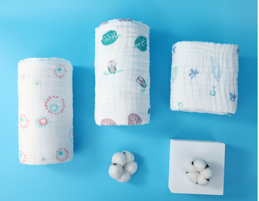 Antibacterial 100% Modal Soft Gauze Fabric Baby Clothing Material Cartoon Printing