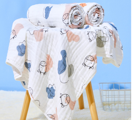 Antibacterial 100% Modal Soft Gauze Fabric Baby Clothing Material Cartoon Printing
