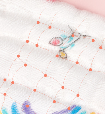 Vivid Designed 6 Layer Gauze Fabric Comfortable 250gsm Quick Drying