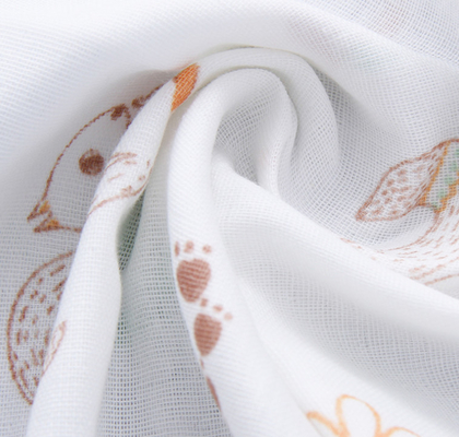 Two Layers 40S 125GSM Double Gauze Material Bamboo Swaddle Blanket