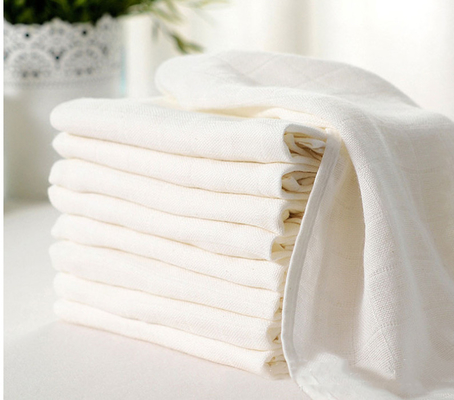 40S Thin Summer Combed White Cotton Gauze Fabrics Without Chemical