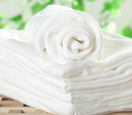 40S Thin Summer Combed White Cotton Gauze Fabrics Without Chemical