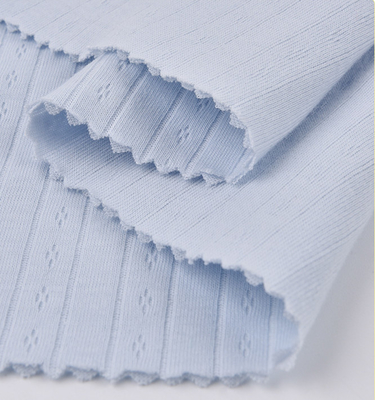 Antibacterial Complete Cotton Natural Gauze Fabric 40S Knit Double Bar Jacquard