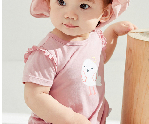 190GSM Baby Clothing Natural Gauze Fabric 40S Comb Brush Double Jersey