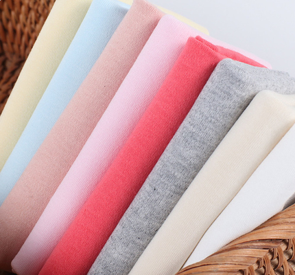 190GSM Baby Clothing Natural Gauze Fabric 40S Comb Brush Double Jersey