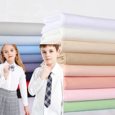 School Uniform Poplin Cotton Fabric 133X72 100% Cotton 40SX40S 120GSM Woven