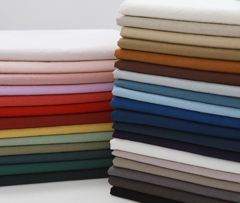 Imitation Tencel Cotton Shirt Fabric Casual Clothes  40sX40s 185GSM High Fastness Solid Dyed