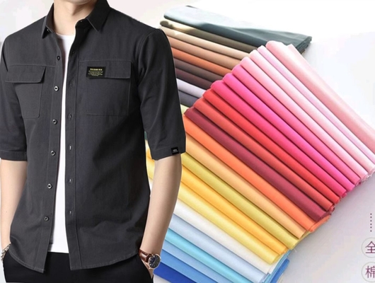Wear Resistant Plain Weave Fabric 40sX40s 133X100 138GSM For Shirt Dress