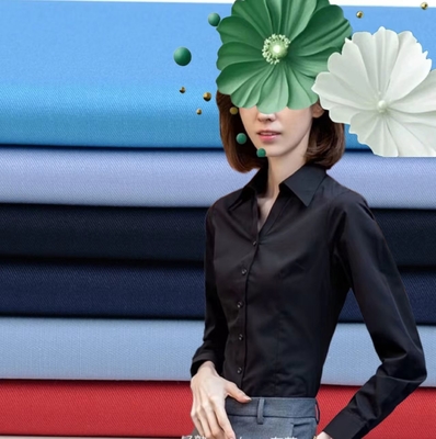 CVC 60% Cotton 40% Polyester Shirt  Fabric Work Uniform Fabric`Corporate Clothing Material Protective Apparel Cloth