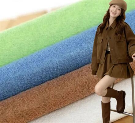 Suede Fiber  Imitation Leather 90%Polyester 10%Spandex350gsm Coat Fabric