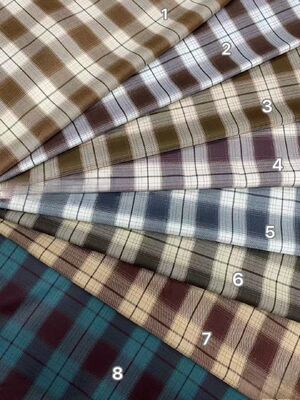 Checked Fabric Grid Chequer Fabric 50%Polyester 50%Polyester 250gsm  Shirt Vest Suit Blazer Fabric