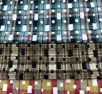 100%Cotton Cheched 130gsm Fashion Shirt Fabric Plaid Fabric Blends Artistic