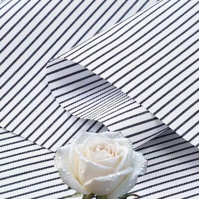 Durable Cotton Yarn Dyed Stripe Fabric for Formal Uniform Shirts 110gsm