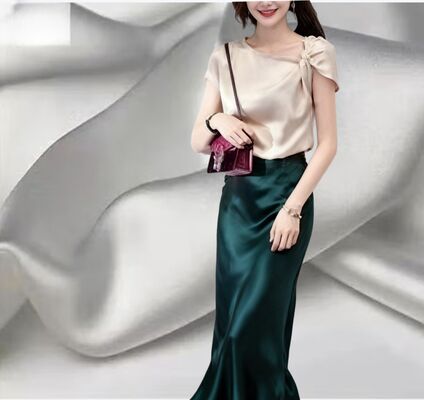 100%Polyester 160gsm Silky Satin Fabric  Polyester Faux Acetate Satin  Luxury Satin Fabric