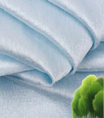 110GSM Satin Crinkle Fabric - Lightweight Silk-Like Polyester with Crinkle Texture for Elegant Dresses