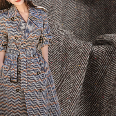225 GSM Herringbone 50% Wool Coat Suit Fabric – Timeless Elegance With Noble European Style