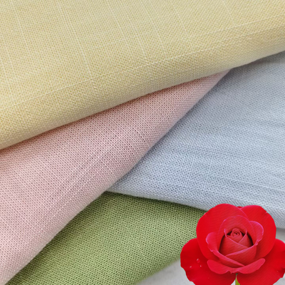 220 GSM Breathable Wrinkle Resistant Linen Rayon Fabric for Blouses and Shirts