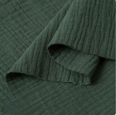 130GSM 100% Cotton Double Gauze Fabric Breathable Organic Cotton Muslin Fabric for Baby Clothing