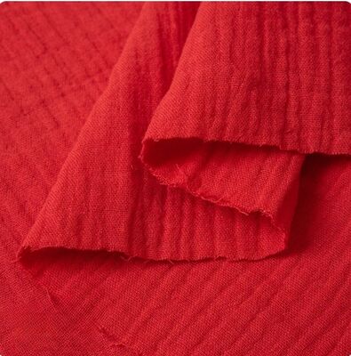 130GSM 100% Cotton Double Gauze Fabric Breathable Organic Cotton Muslin Fabric for Baby Clothing