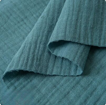135GSM 100% Cotton Double Gauze Fabric with 200+ Ready Stock Colours for Baby and Children's Clothing