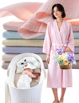 100% Cotton Double Gauze Fabric | Baby Muslin Fabric | Cotton Gauze Fabric
