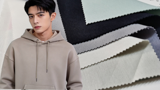 210gsm Sand-Washed Air Layer Knit Fabric with Excellent Elastic Recovery and High Wrinkle Resistance