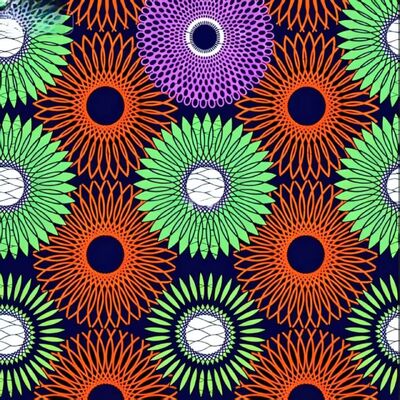 Premium 100% Cotton African Wax Print Fabric with Vibrant Colors and 115cm Width