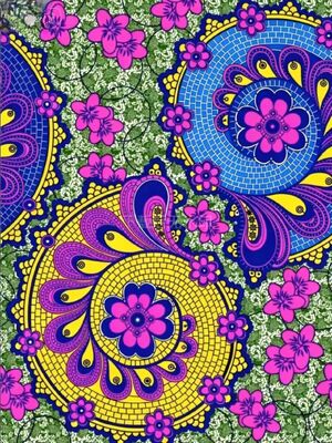 Pagne Wax Africain – 100% Cotton African Wax Print Fabric