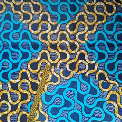100% Cotton African Wax Print Fabric with High Wrinkle Resistance and Vibrant Colors for Ankara and Kitenge Dresses