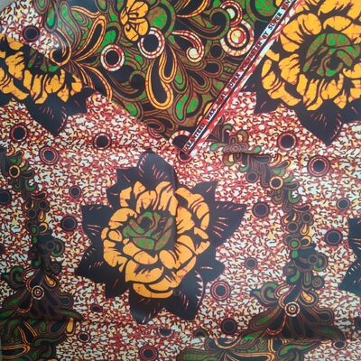 100% Cotton African Wax Print Fabric with High Wrinkle Resistance and Vibrant Colors for Ankara and Kitenge Dresses