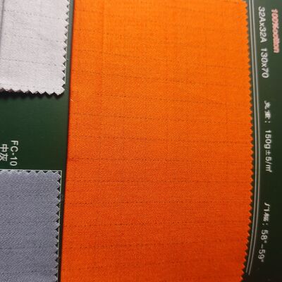 Anti-Static Grid Anti-Tear 150gsm Workwear Fabric CVC Blend for Professional Uniforms