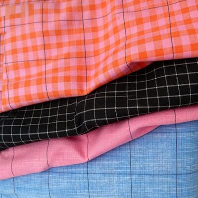 70% Polyester 27% Rayon 3% Spandex 175gsm Yarn-Dyed Check Suiting Fabric for Uniforms