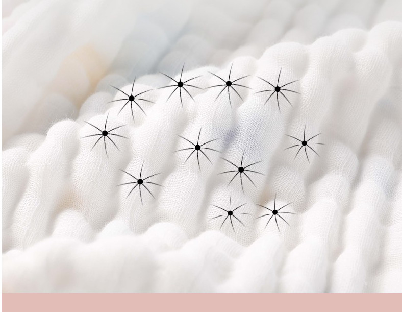Printing 40S Fiber Thick Natural Crepe 260GSM Swaddle Blanket Diaper Bath Towels Cover Six Layers Gauze Cotton Fabric