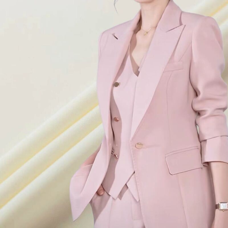 Business Suit Fashion Fabric Luxury 210gsm 75%Polyester 25%Rayon Pants Suiting Fabric